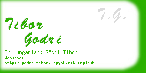 tibor godri business card